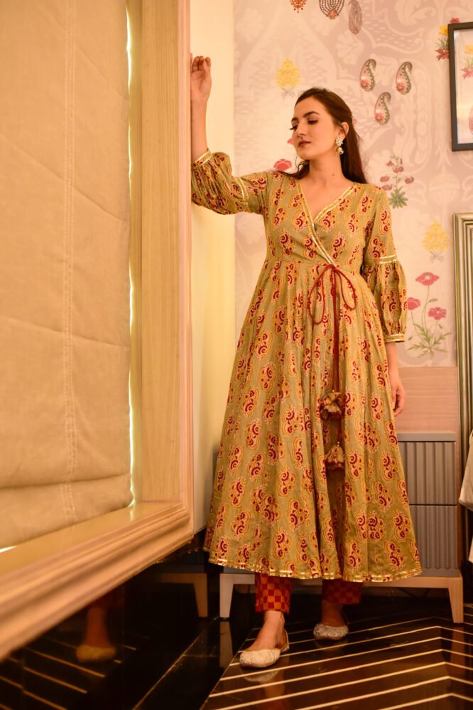 BEIGE COTTON SUIT SET - DWEEP SARA