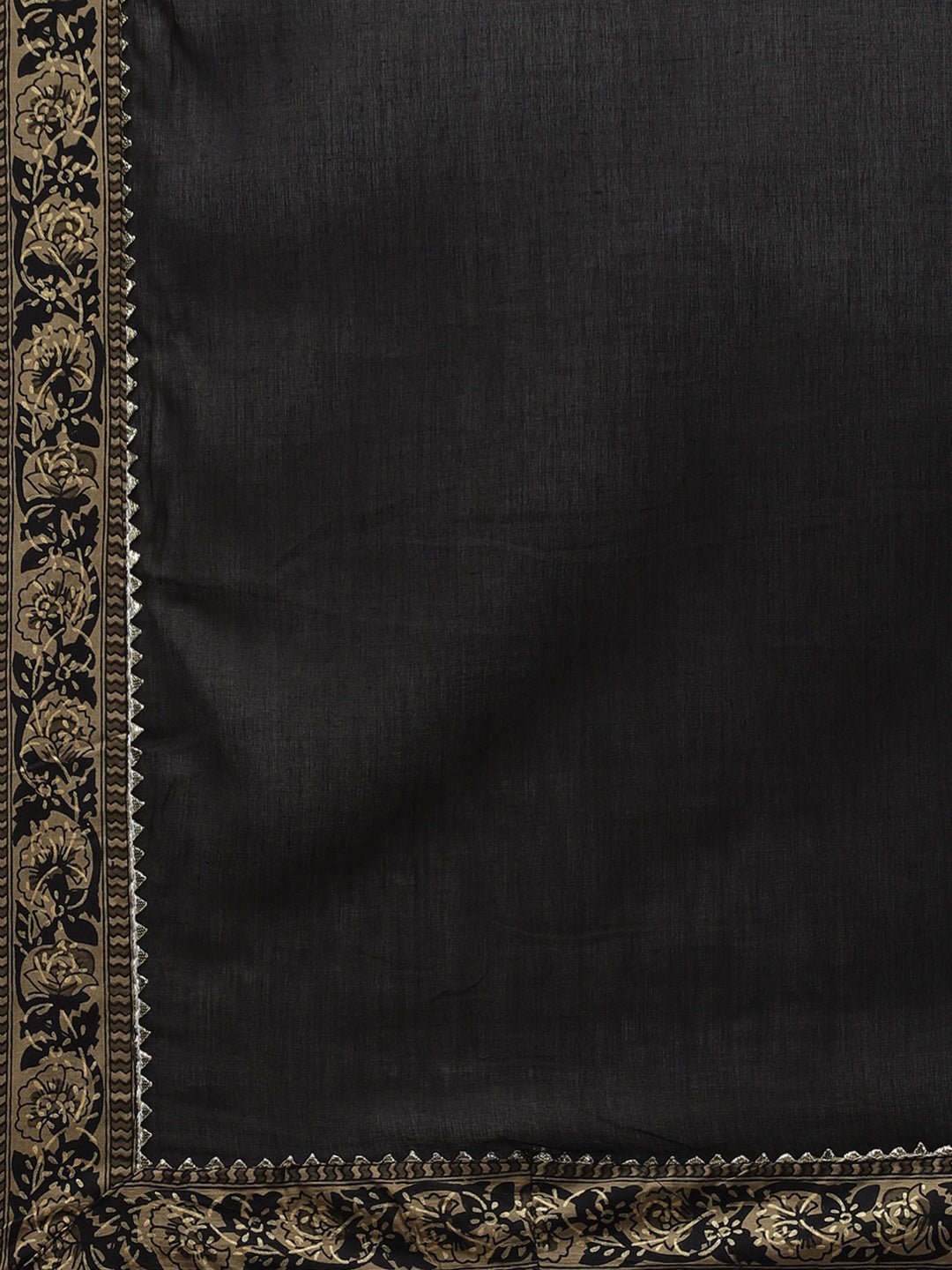 Black Printed A - Line Embroidered Kurta Plazzo Set - DWEEP SARA