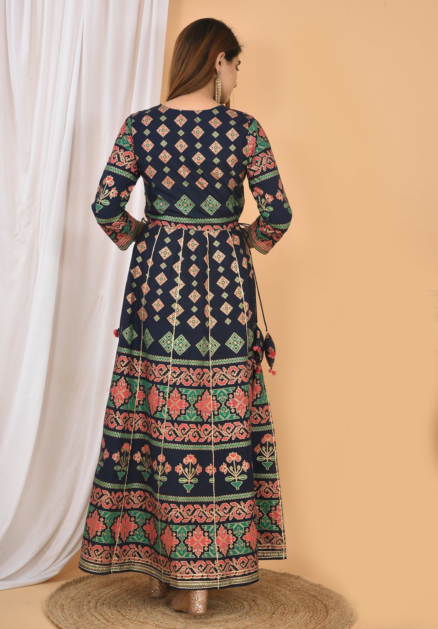 Blue Zari Embroidery Handmade Dress - DWEEP SARA