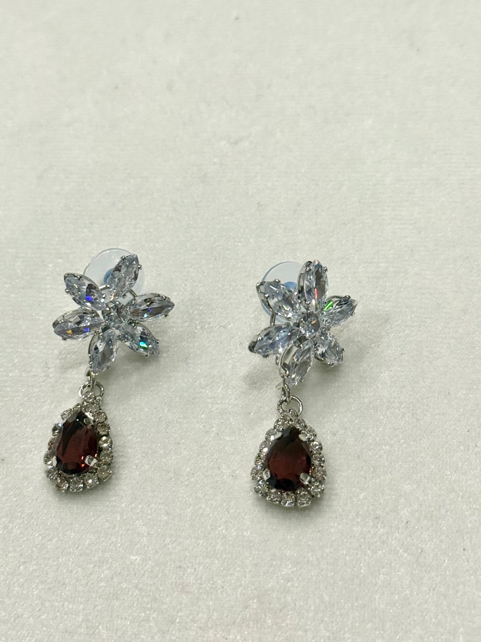 Brown AD Stone Crystal Jewelry Set - DWEEP SARA