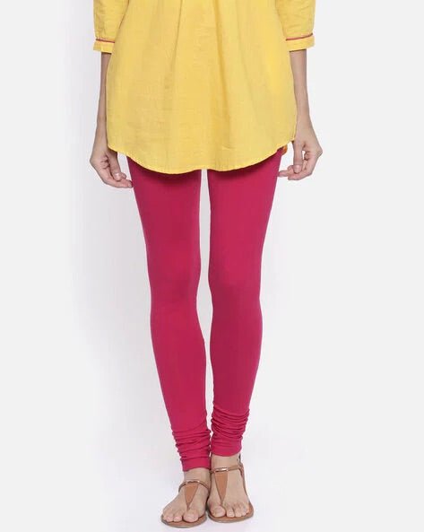 Dark Pink Cotton Legging - DWEEP SARA