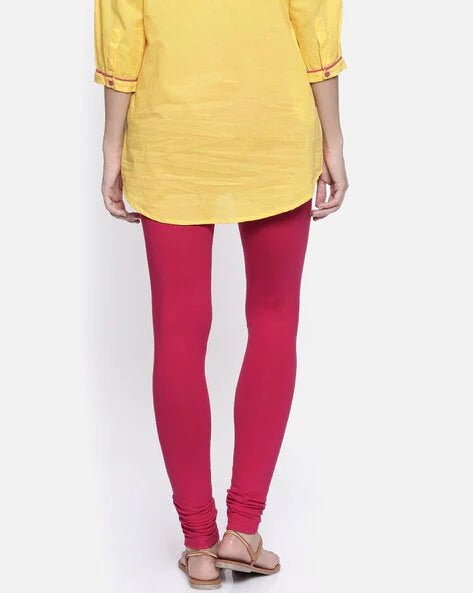 Dark Pink Cotton Legging - DWEEP SARA