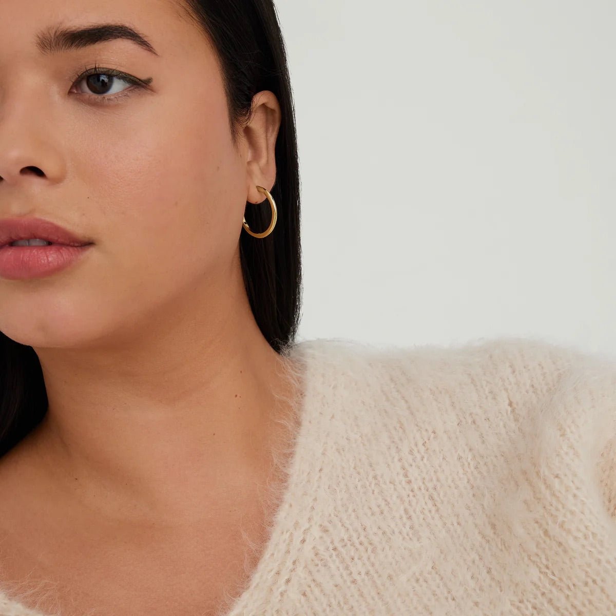 Dweep Sara 14k Gold plated hoops - DWEEP SARA