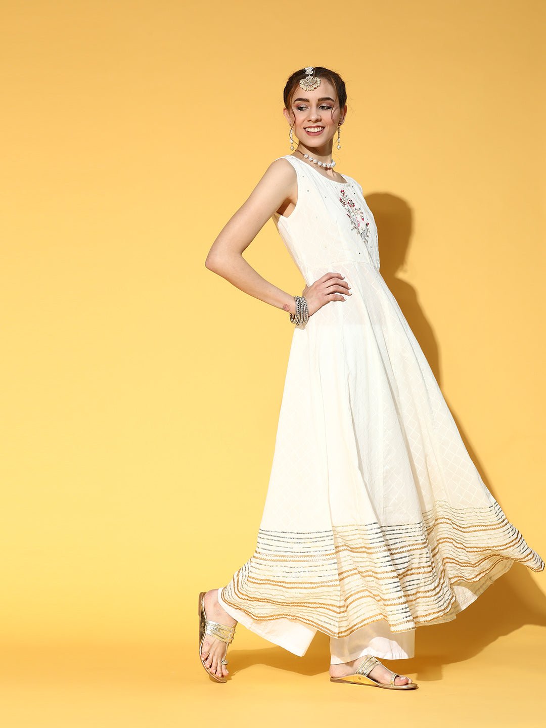 Embroidered Anarkali Kurta With Jacket - DWEEP SARA