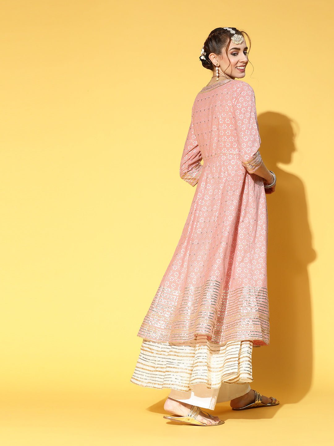 Embroidered Anarkali Kurta With Jacket - DWEEP SARA