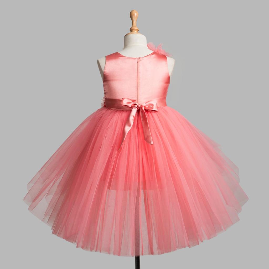 Girls Baby Pink Flare Kids Dress - DWEEP SARA