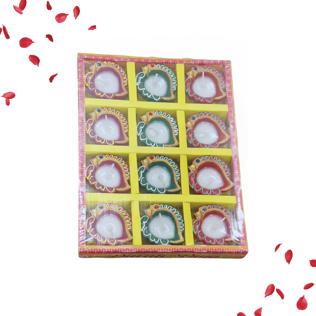 Handcrafted Wax Leaf Diya – Elegant traditional Decorative Diya - DWEEP SARA