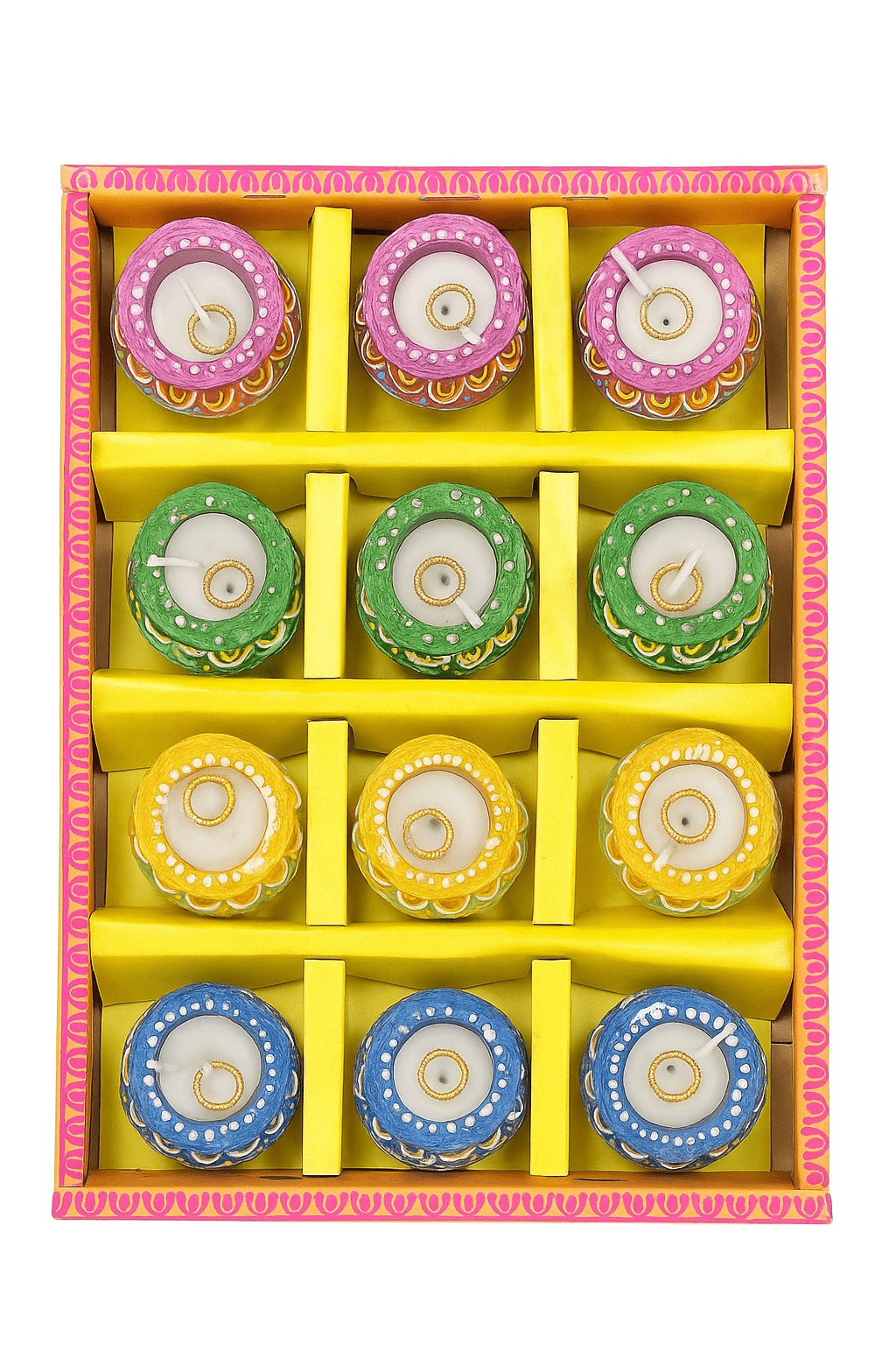 Matki Diyas in Diwali Celebrations Colourful Diwali Diyas - DWEEP SARA