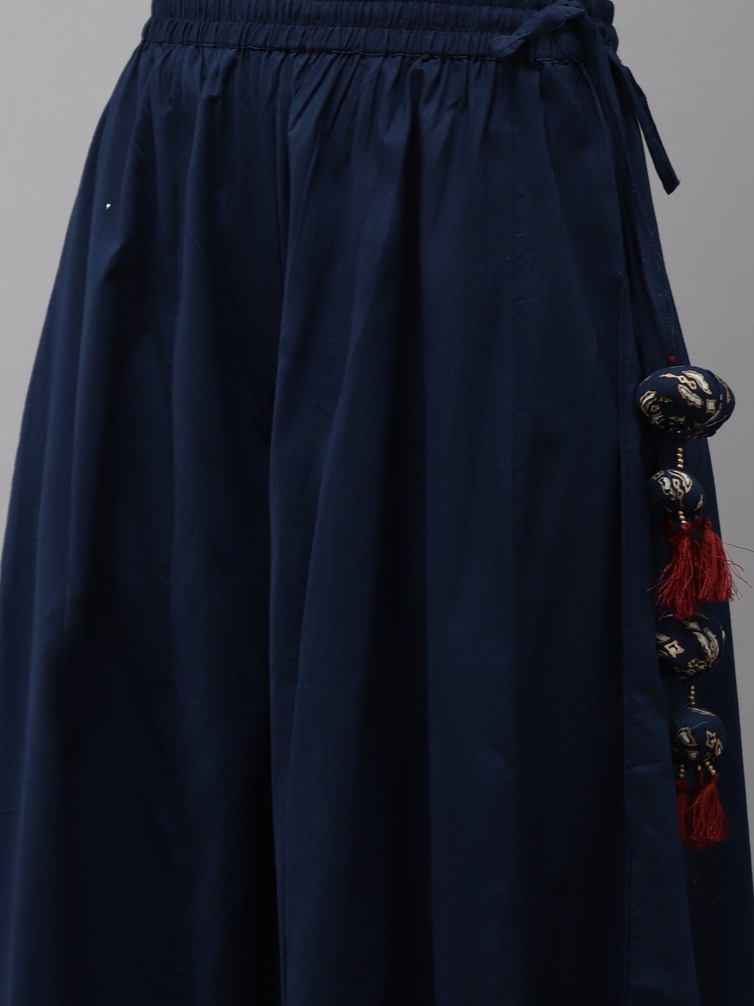Navy Blue Embroidered Suit Set - DWEEP SARA