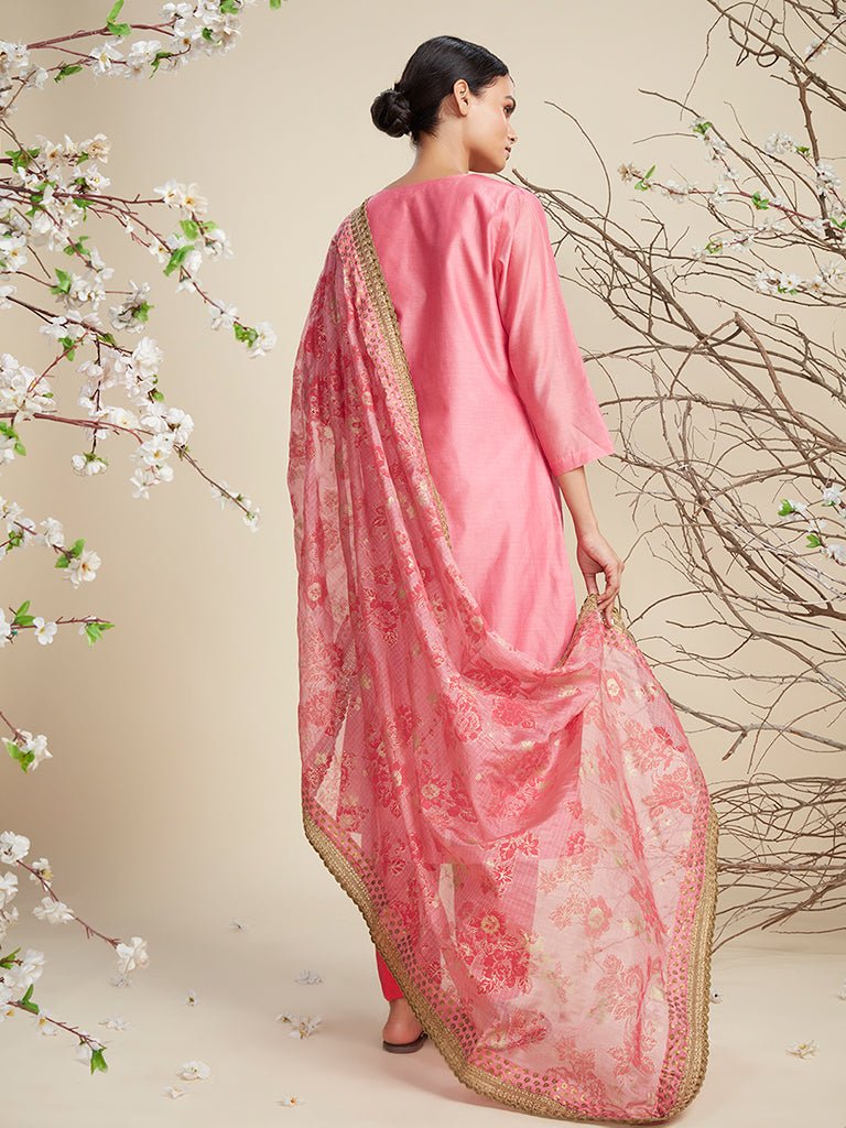 Pink Magenta Ethnic Suit Set - DWEEP SARA