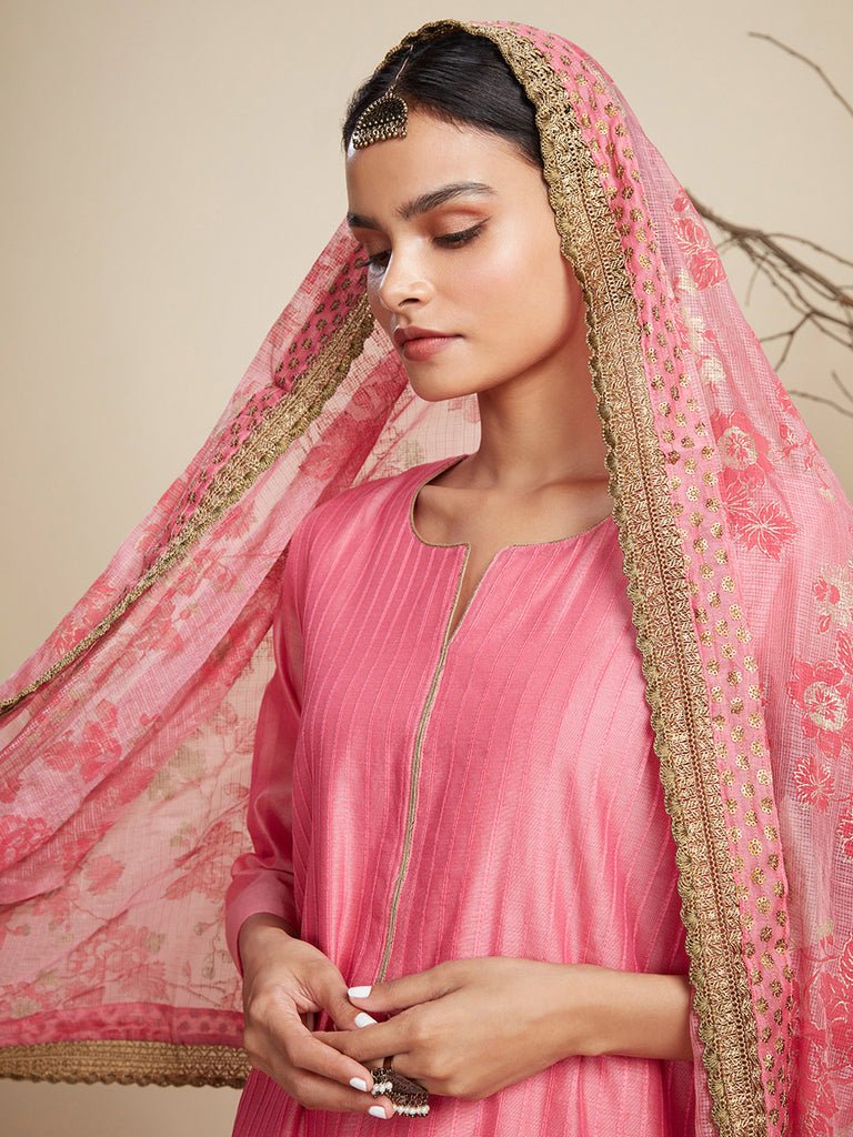 Pink Magenta Ethnic Suit Set - DWEEP SARA