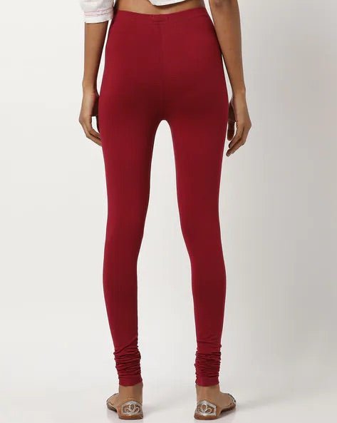 Red Cotton Legging - DWEEP SARA