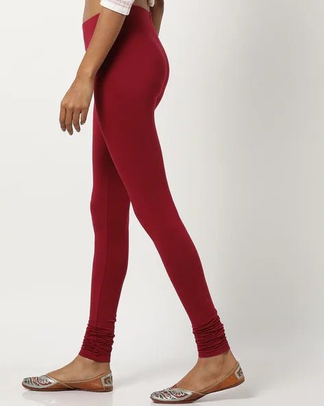 Red Cotton Legging - DWEEP SARA