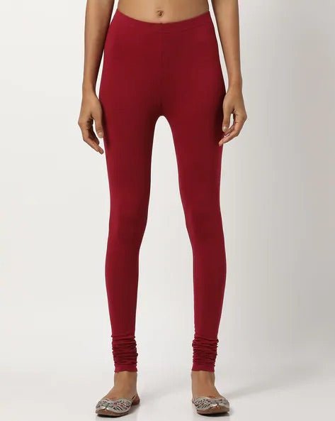 Red Cotton Legging - DWEEP SARA