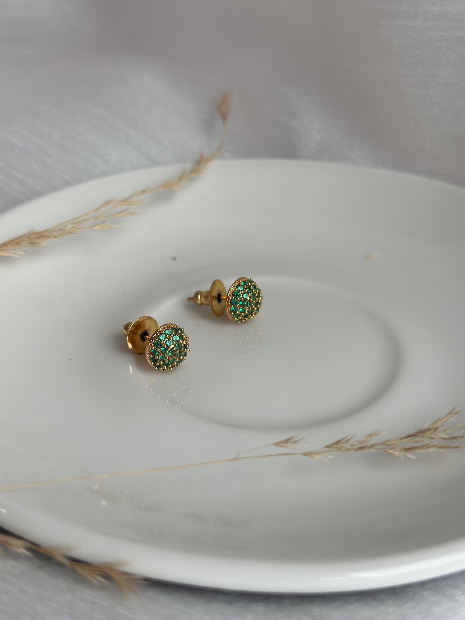 Round Shaped Elegant Colourful Earring Stud - DWEEP SARA
