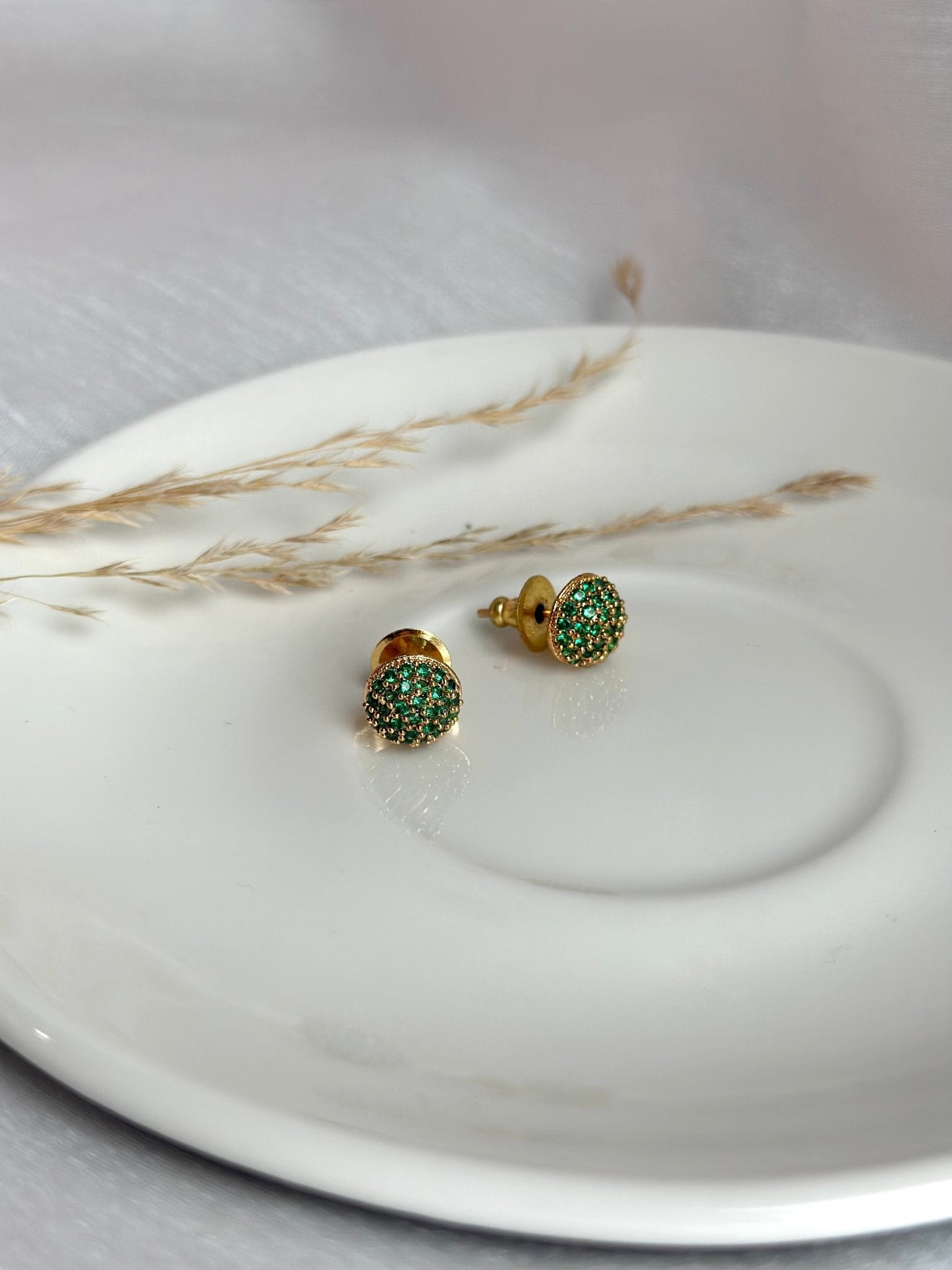 Round Shaped Elegant Colourful Earring Stud - DWEEP SARA