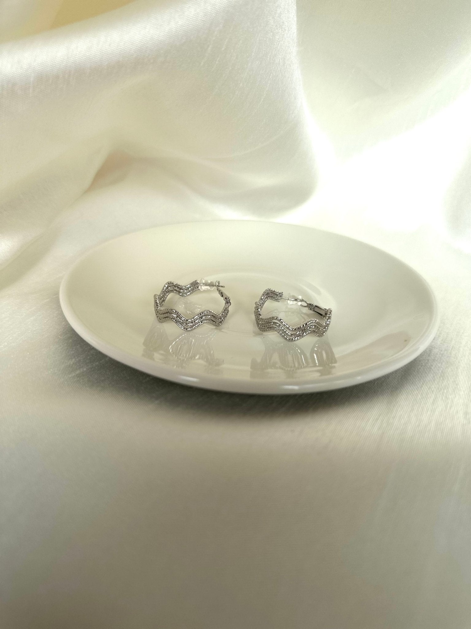 Silver Elegant Sterling Hoop - DWEEP SARA