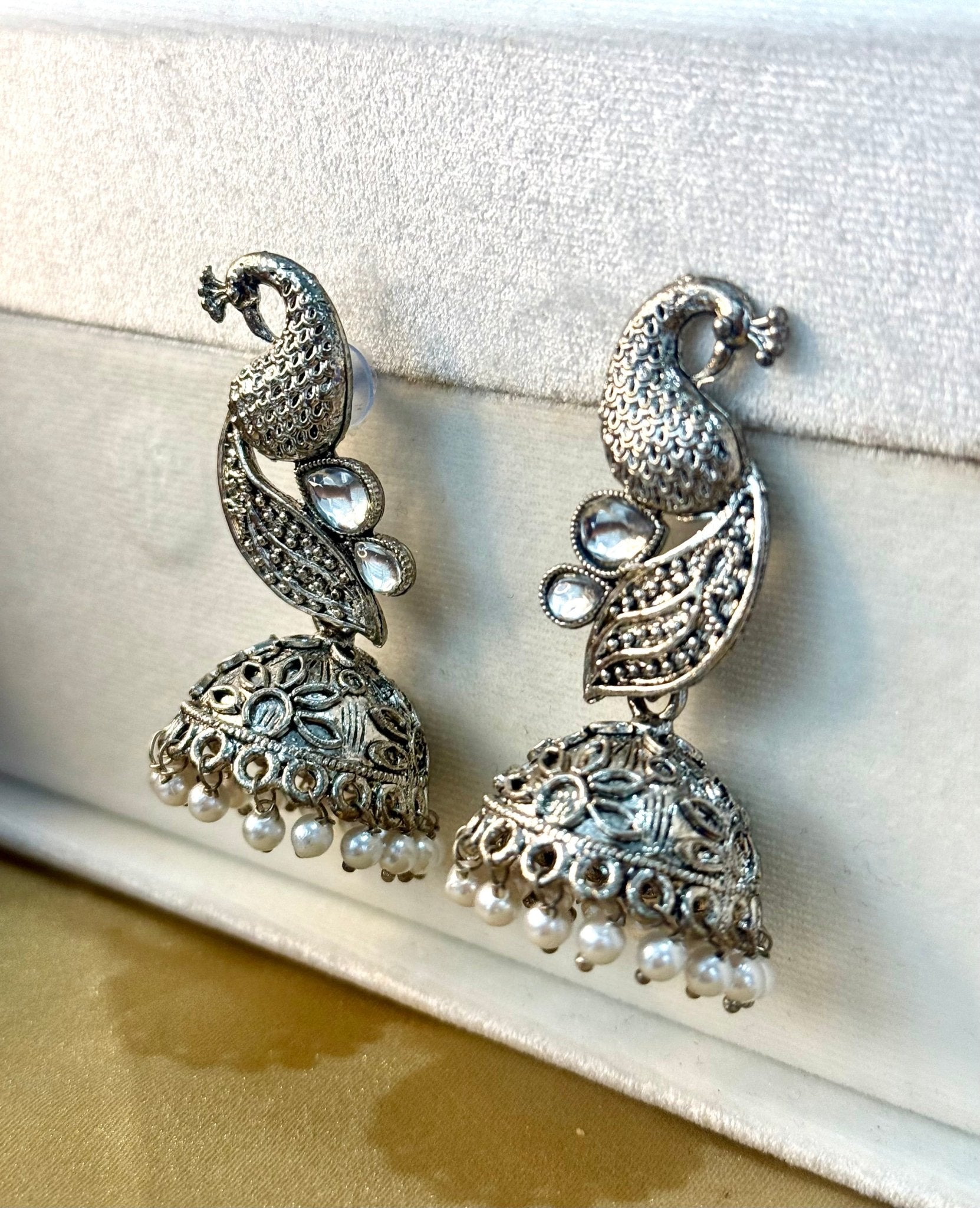 Silver Pearl Earrings - DWEEP SARA