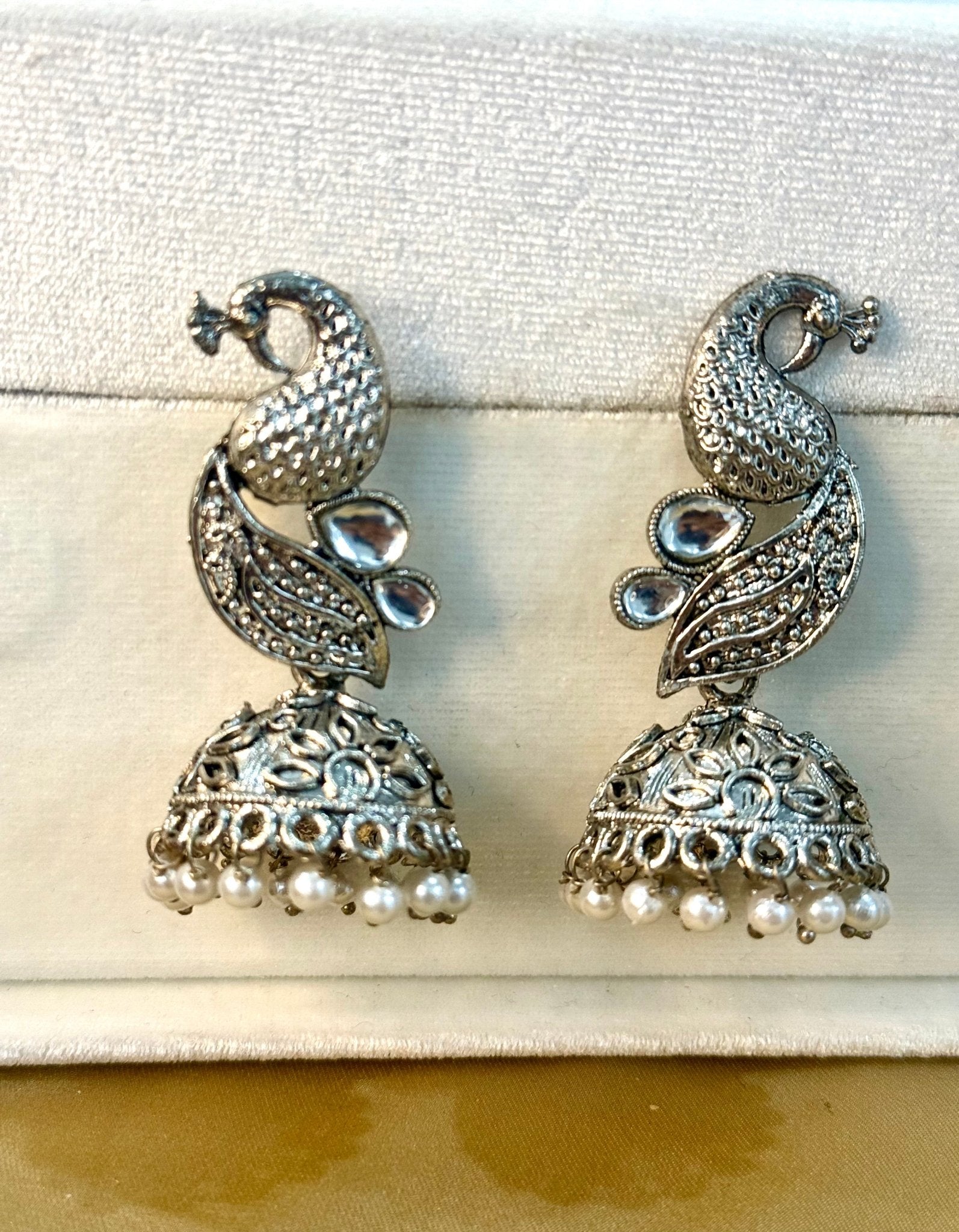 Silver Pearl Earrings - DWEEP SARA