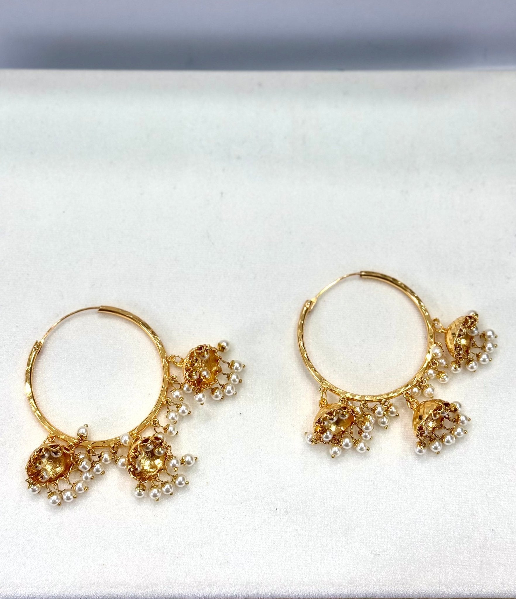 Traditional Multicolour punjabi walliya earrings balliya piple patti work - DWEEP SARA
