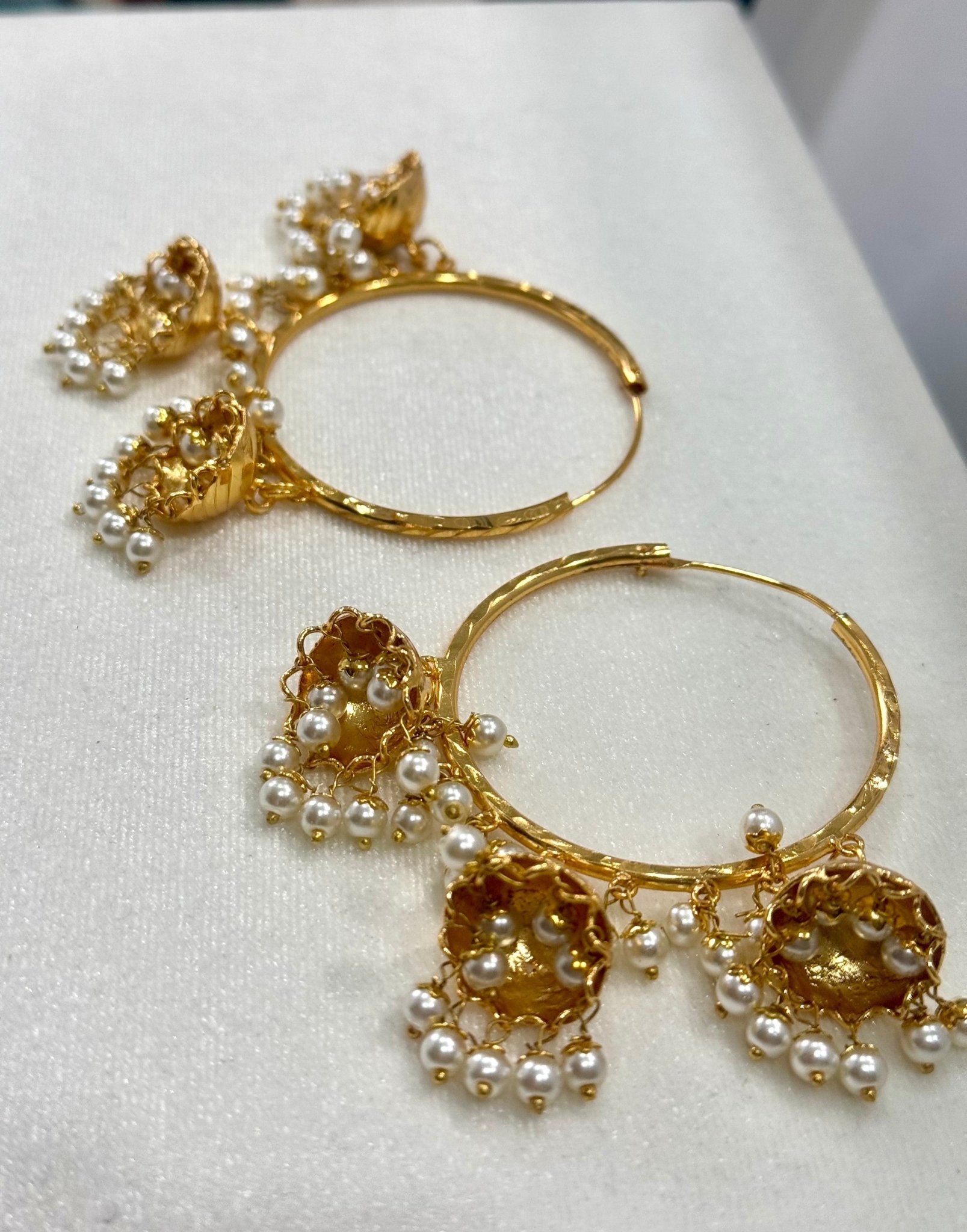 Traditional Multicolour punjabi walliya earrings balliya piple patti work - DWEEP SARA