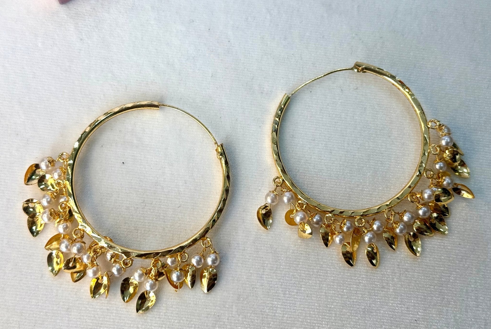 Traditional punjabi walliya earrings balliya piple patti work earrings jhumka - DWEEP SARA