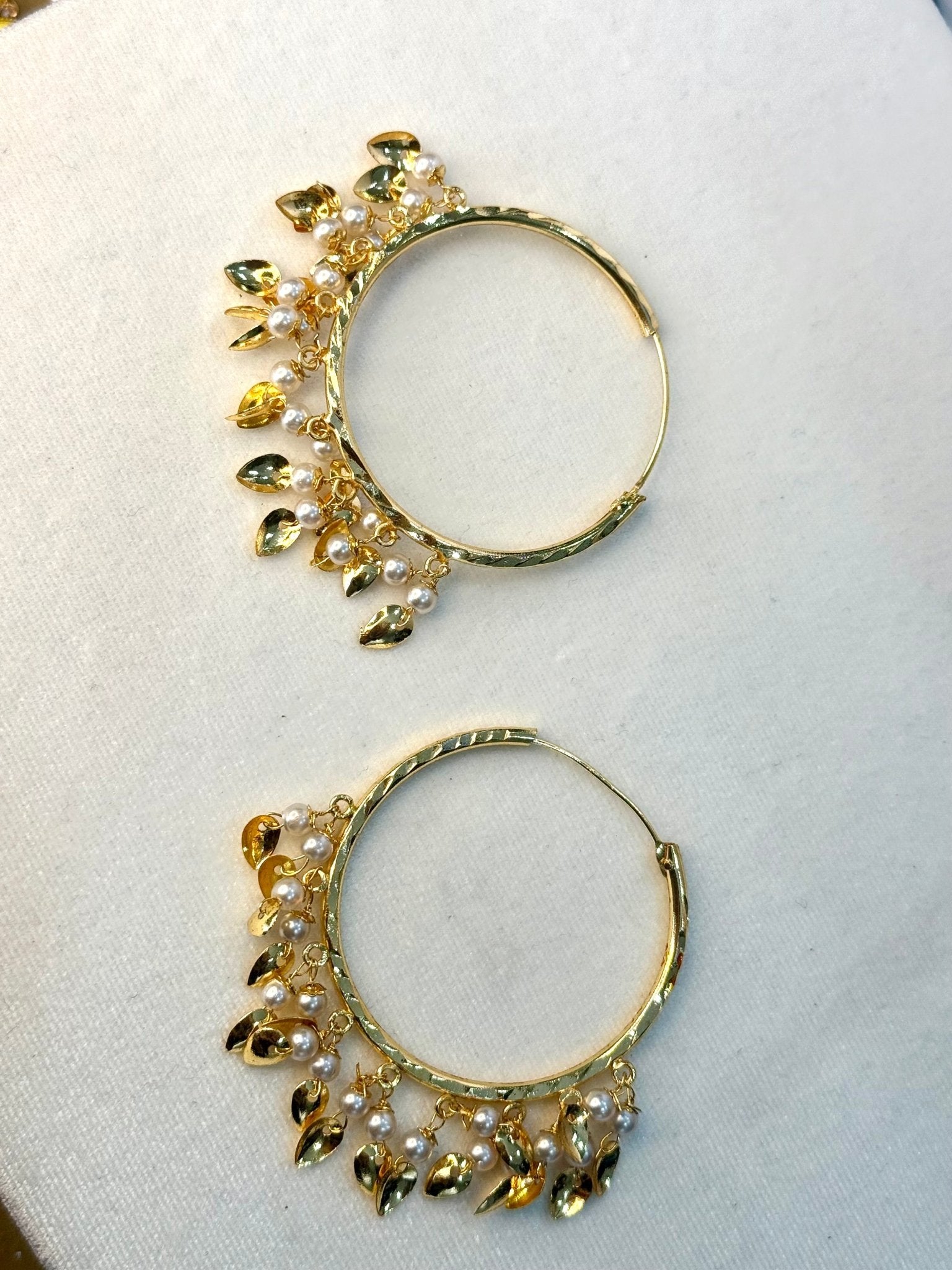 Traditional punjabi walliya earrings balliya piple patti work earrings jhumka - DWEEP SARA