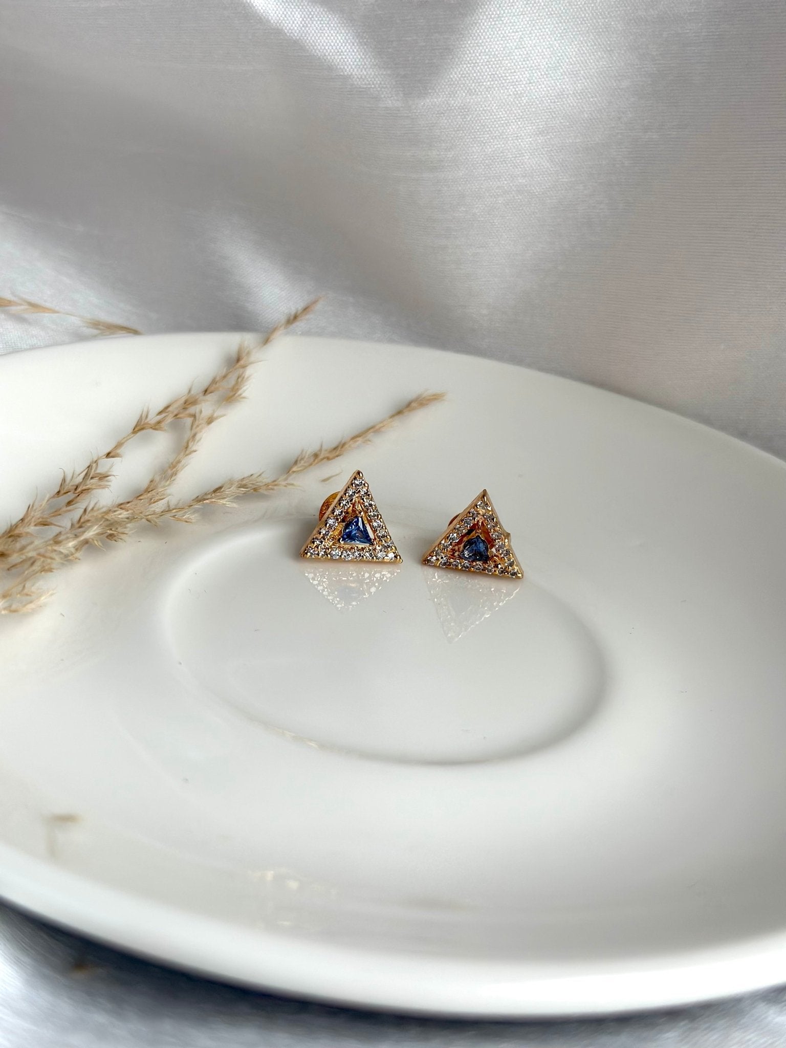 Triangle Shaped Elegant Stud Earrings - DWEEP SARA