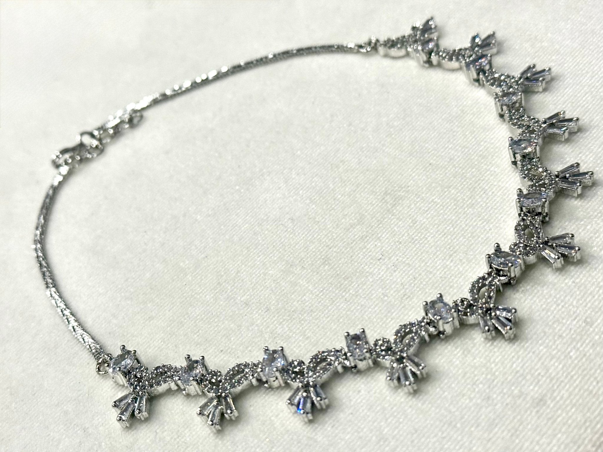White AD Crystal Jewelry Set - DWEEP SARA