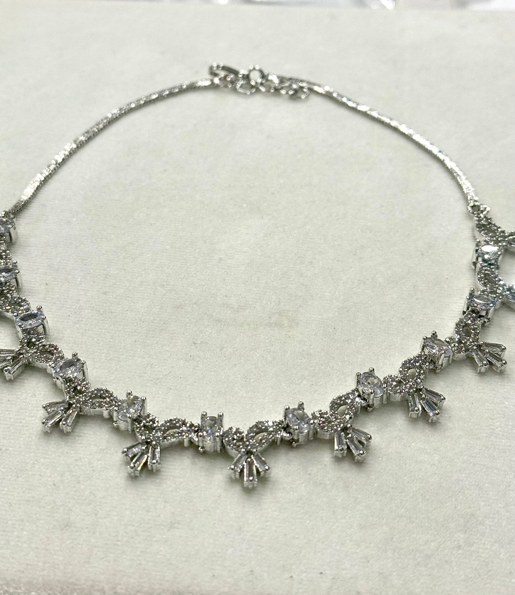 White AD Crystal Jewelry Set - DWEEP SARA