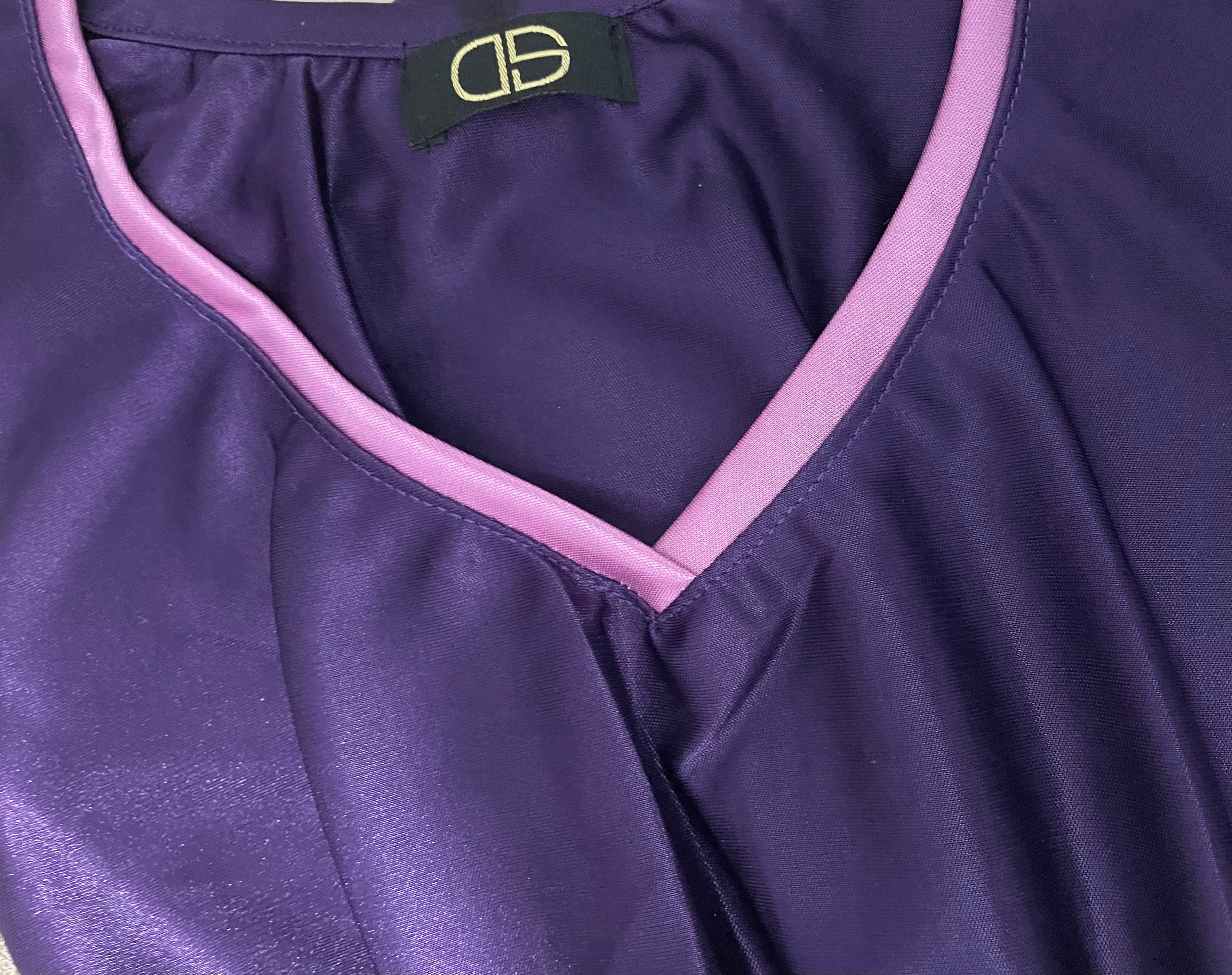 Purple Satin Kaftan